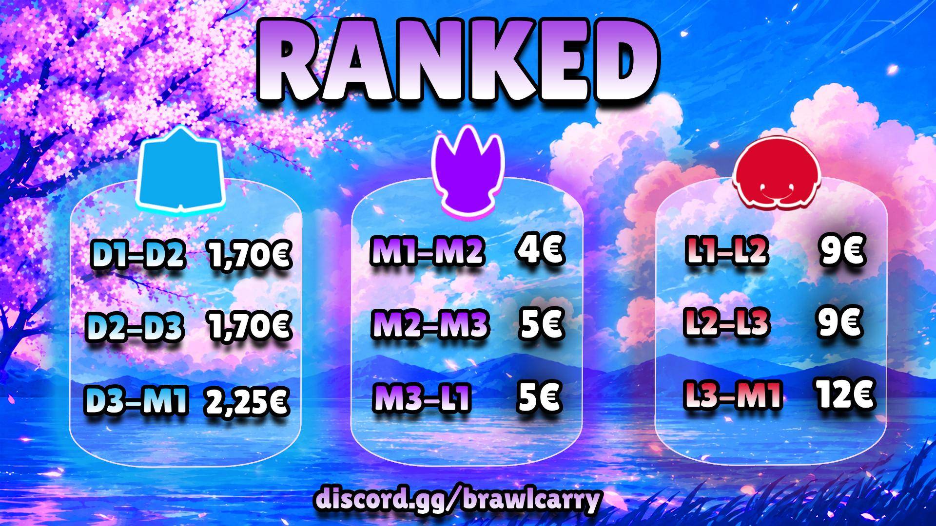 Ranked pricing — BrawlCarry