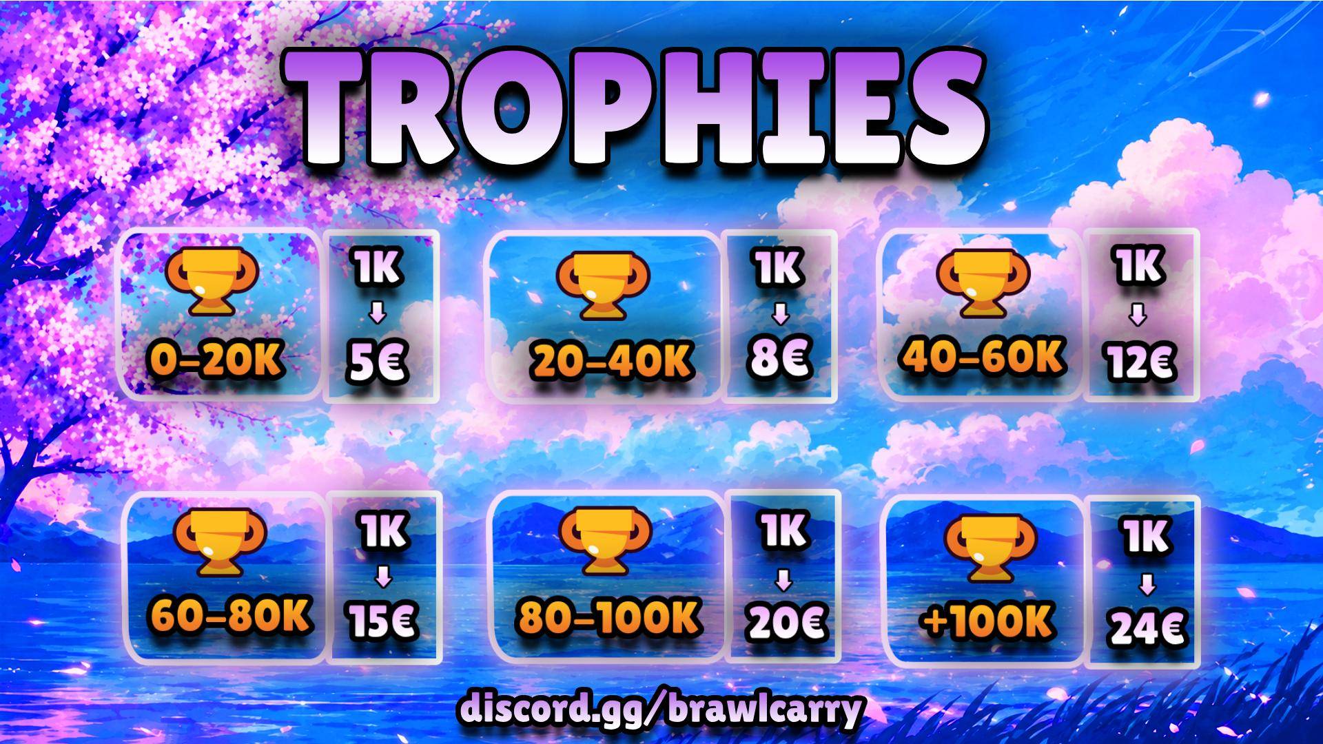 Trophies pricing — BrawlCarry
